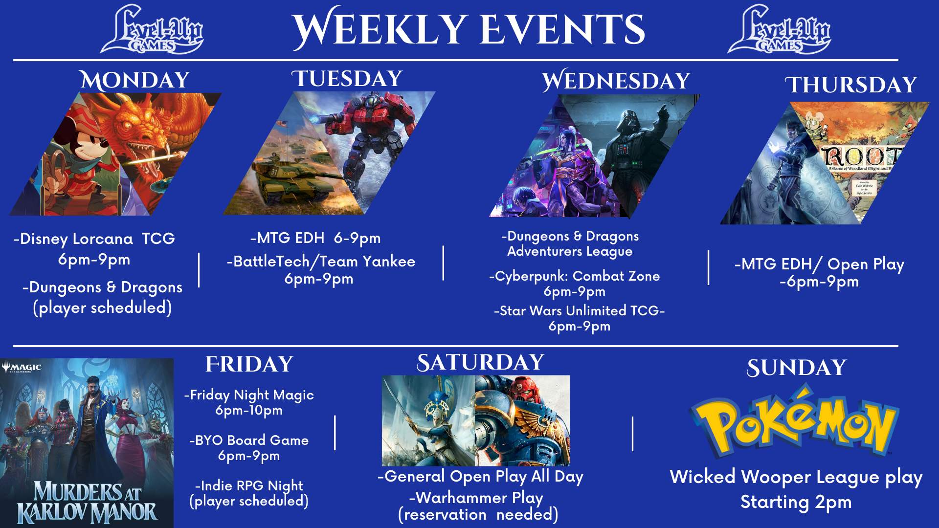 Athens Level Up Games weekly events 13024
