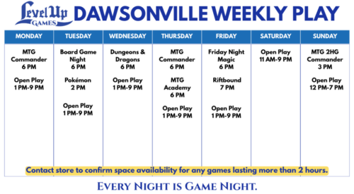 Dawsonville Weekly Play Dawsonville Weekly Play