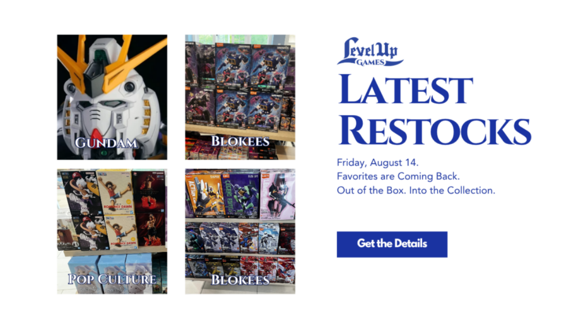Latest Restocks Friday, August 14. Favorites are Coming Back. Out of the Box. Into the Collection.