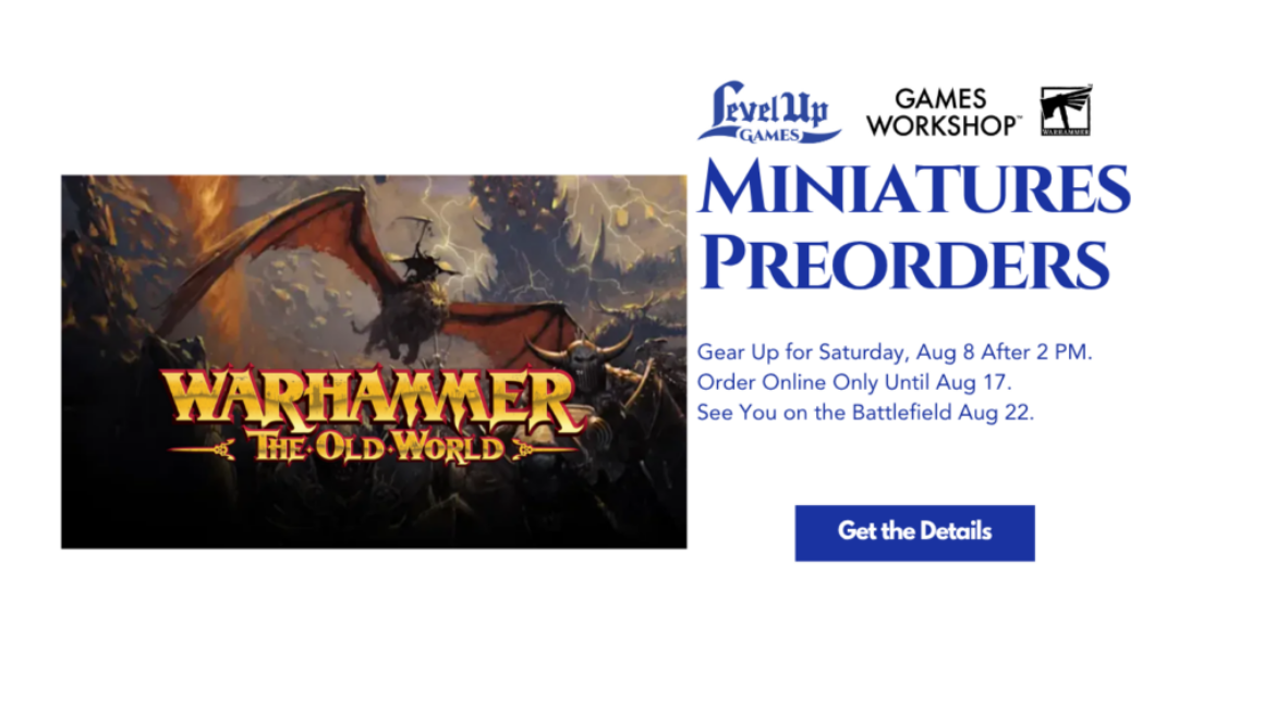 Games Workshop Warhammer The Old World Preorders for 8/22 Release