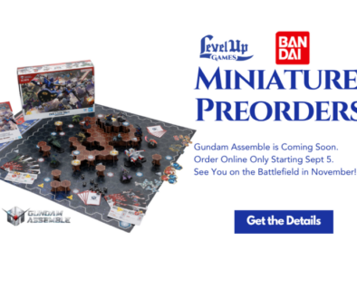 Miniatures Preorders Gundam Assemble is Coming Soon. Order Online Only Starting Sept 5. See You on the Battlefield in November!