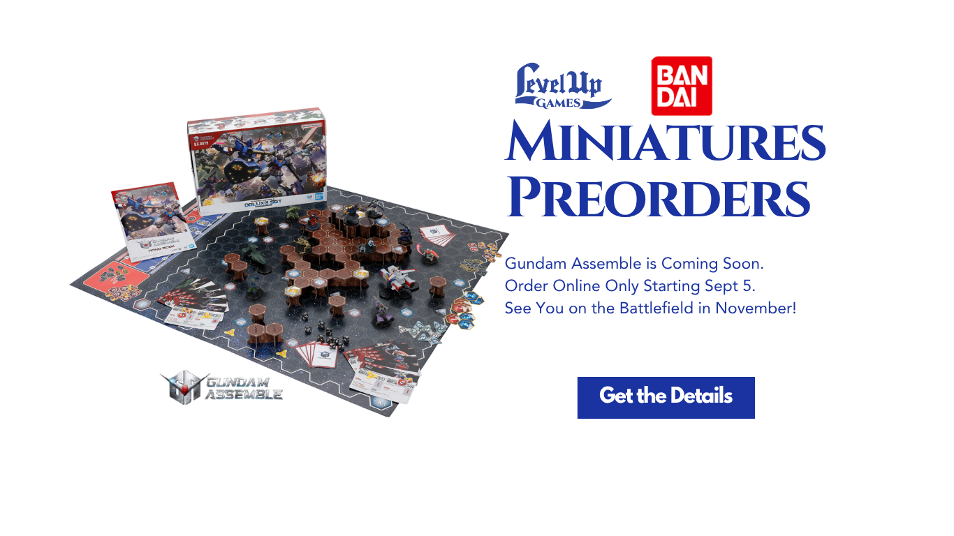 Miniatures Preorders Gundam Assemble is Coming Soon. Order Online Only Starting Sept 5. See You on the Battlefield in November!