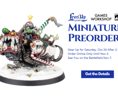 Gear Up for Saturday, Oct 24 After 2 PM. Order Online Only Until Nov 2. See You on the Battlefield Nov 7.