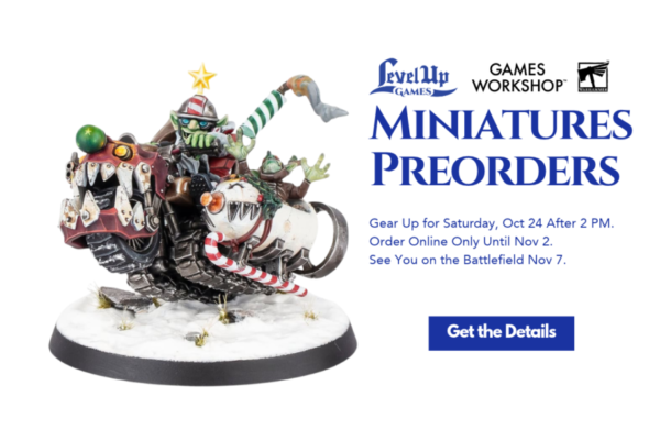 Gear Up for Saturday, Oct 24 After 2 PM. Order Online Only Until Nov 2. See You on the Battlefield Nov 7.