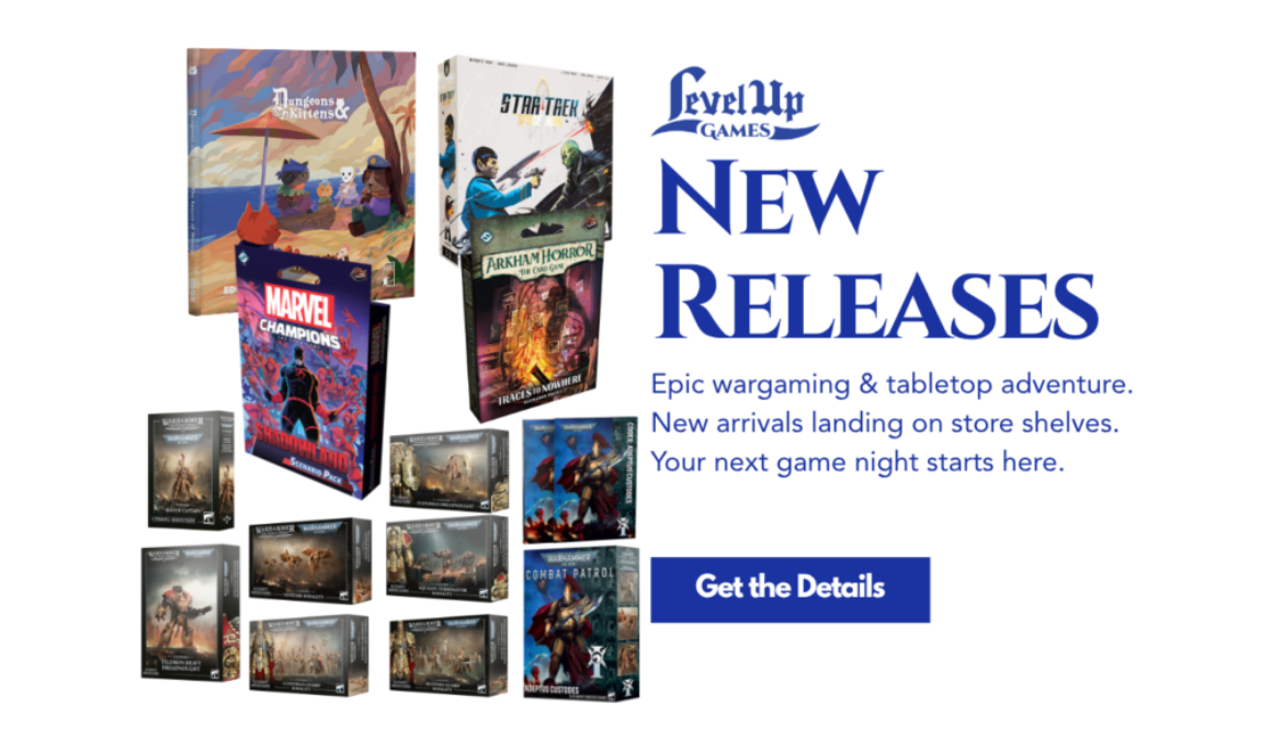 New Releases Epic wargaming & tabletop adventure. New arrivals landing on store shelves. Your next game night starts here.